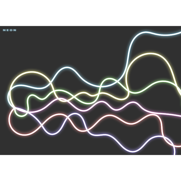 SVG Vector clip art of abstract neon lines