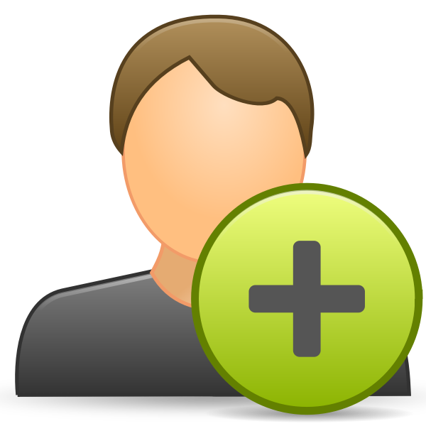 SVG Vector clip art of add contact icon