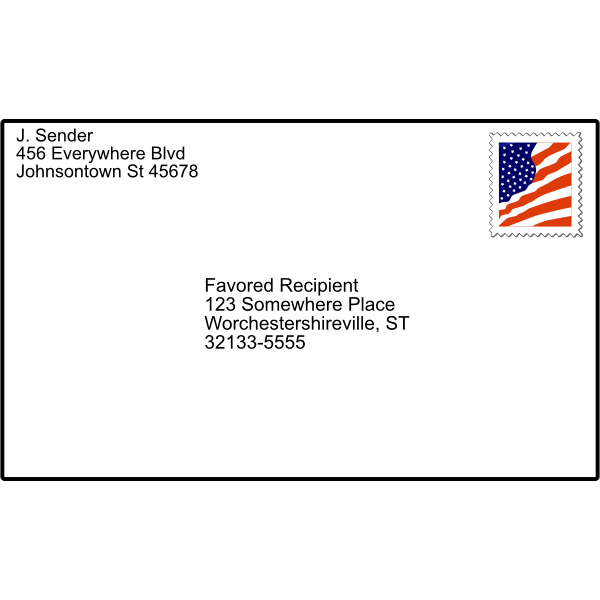 SVG Vector clip art of addressed envelope