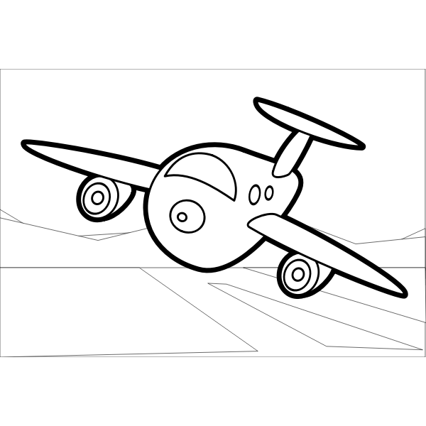 SVG Vector clip art of airplane
