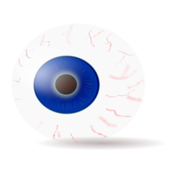 SVG Vector clip art of an eyeball complete with veins