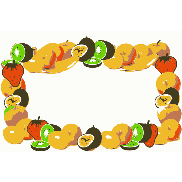 SVG Vector clip art of apple thick border