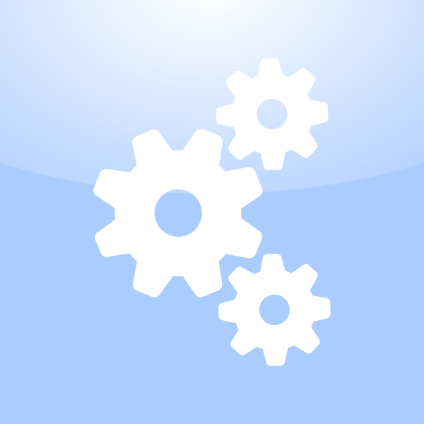 SVG Vector clip art of application settings icon with gears