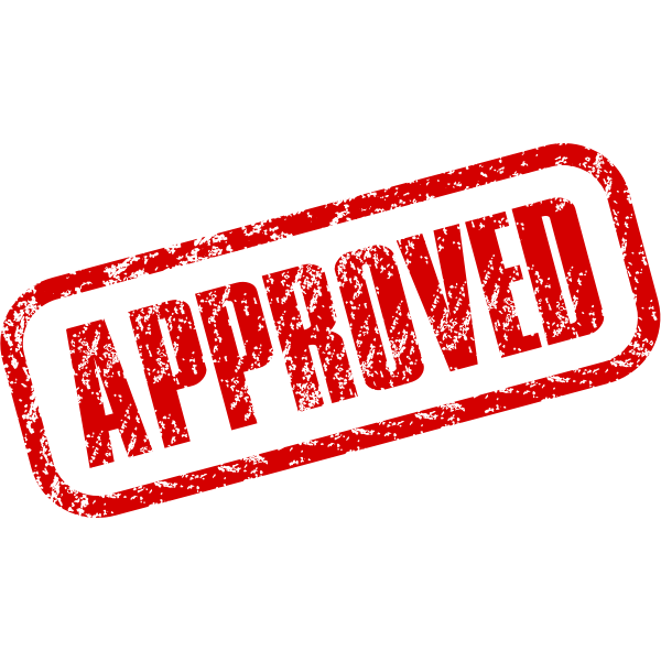 SVG Vector clip art of approved stamp