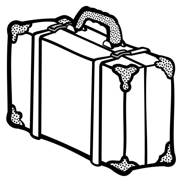 SVG Vector clip art of art deco suitcase