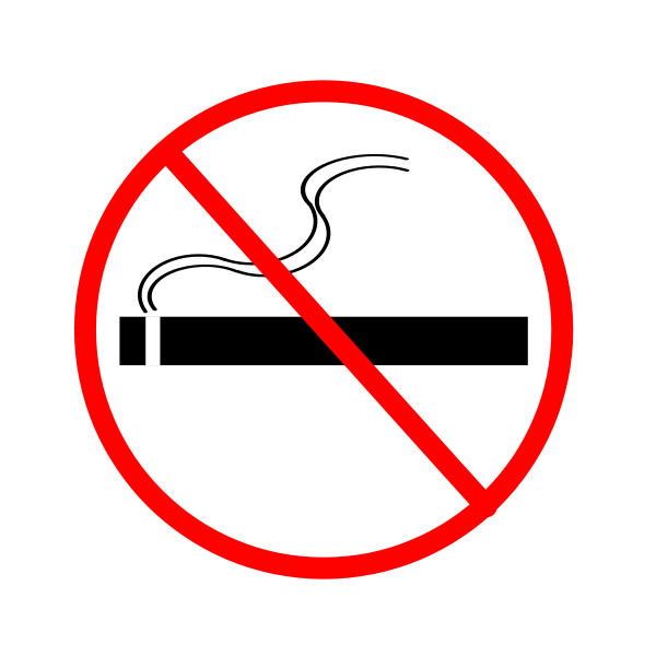 SVG Vector clip art of banned cigarettes label
