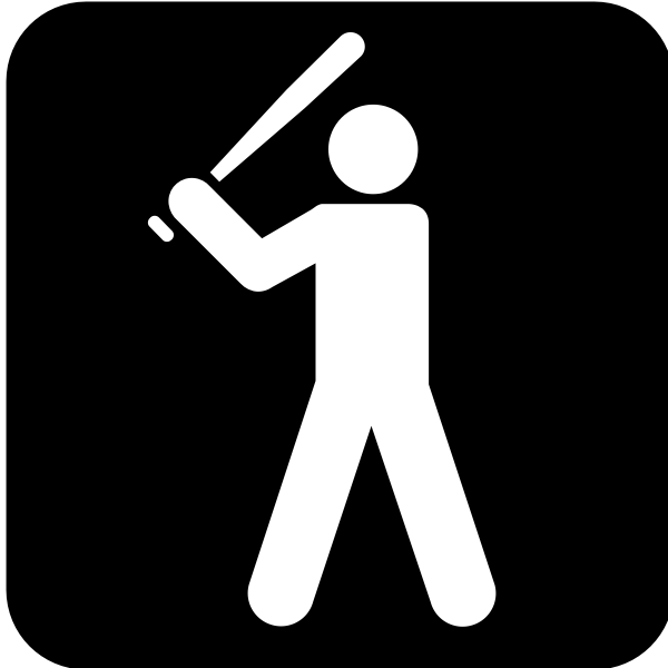 SVG Vector clip art of baseball facilities available sign