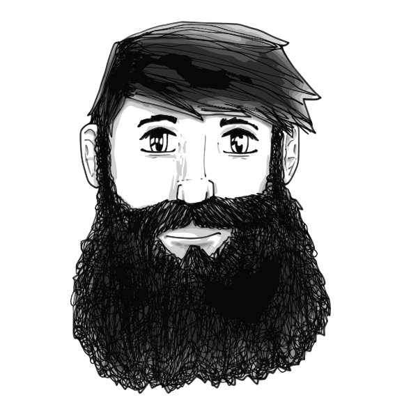 SVG Vector clip art of bearded man