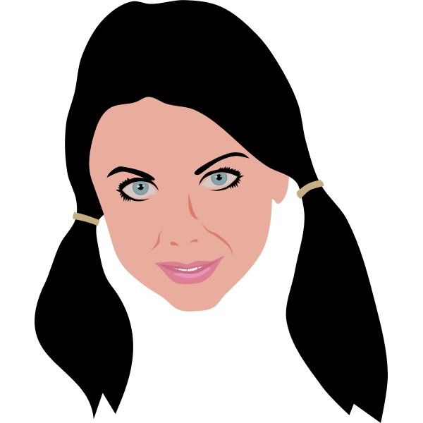 SVG Vector clip art of beautiful woman