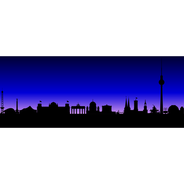 SVG Vector clip art of Berlin skyline