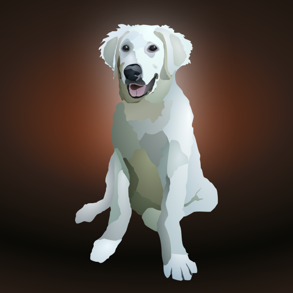 SVG Vector clip art of big eared puppy