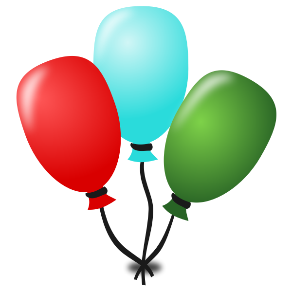 SVG Vector clip art of birthday party decoration