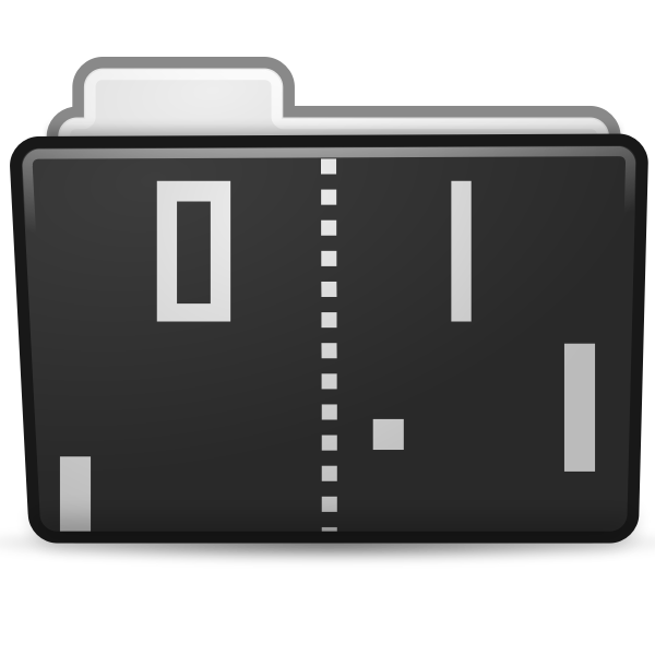 SVG Vector clip art of black and grey folder icon