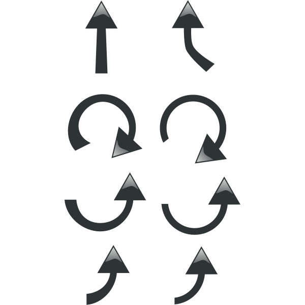 SVG Vector clip art of black arrows selection