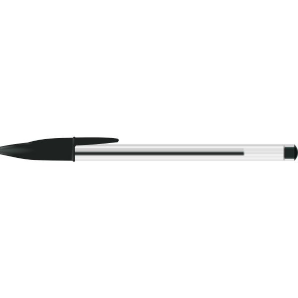 SVG Vector clip art of black BIC pen