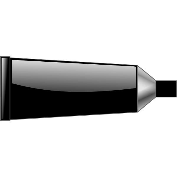 SVG Vector clip art of black colour tube