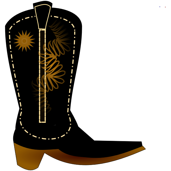 SVG Vector clip art of black cowboy boot