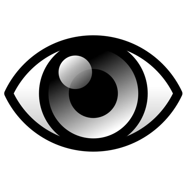 SVG Vector clip art of black eye with reflection