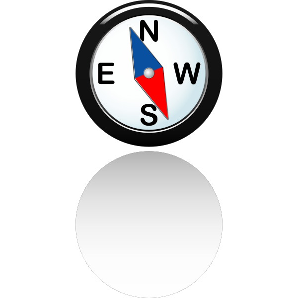 SVG Vector clip art of blue and red compass