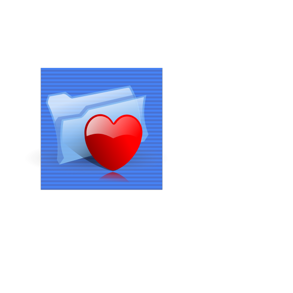 SVG Vector clip art of blue favorites folder icon