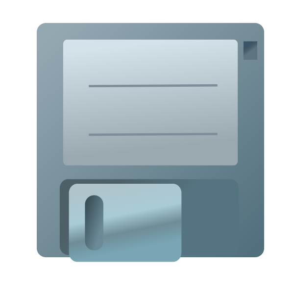 SVG Vector clip art of blue floppy disc icon