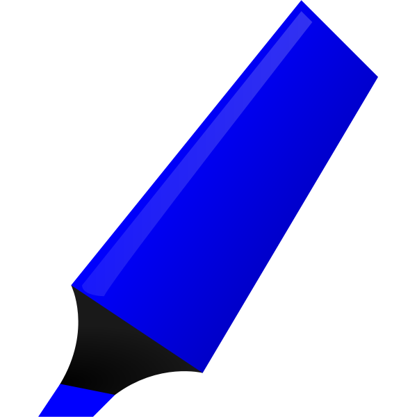 SVG Vector clip art of blue highlighter