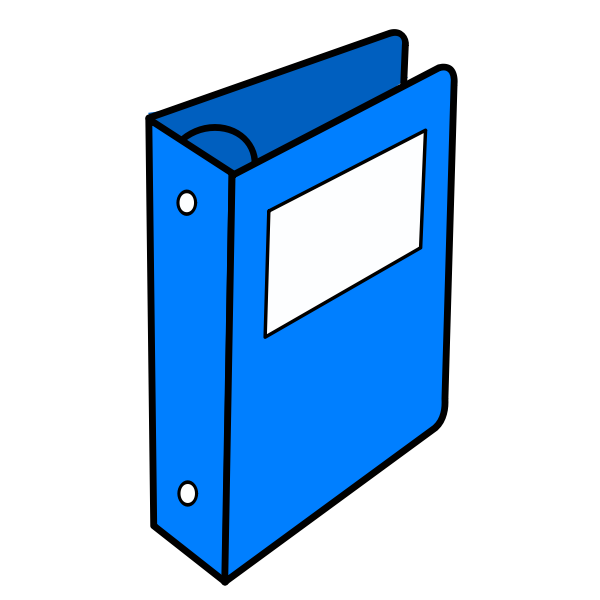 SVG Vector clip art of blue lever arch file