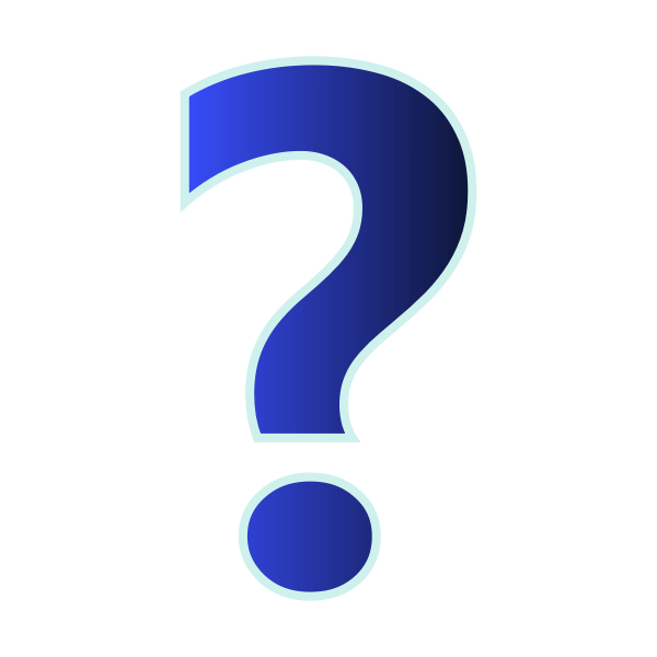 SVG Vector clip art of blue question mark