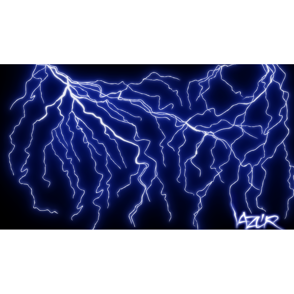 SVG Vector clip art of blue thunder