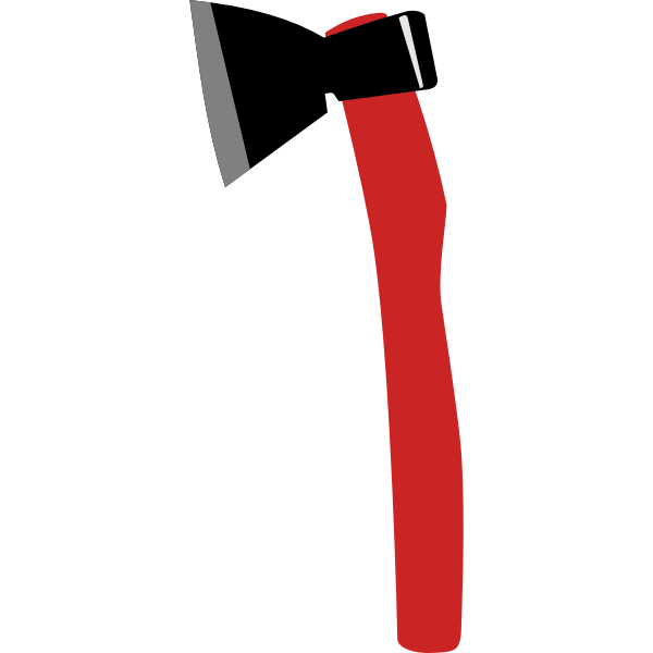 SVG Vector clip art of break glass with fire axe