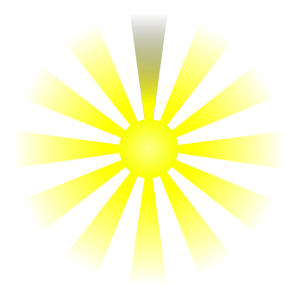 SVG Vector clip art of brightly shining daylight sun
