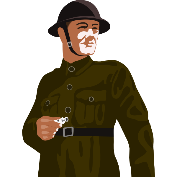 SVG Vector clip art of British soldier