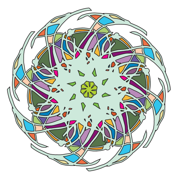 SVG Vector clip art of broken elements colorful globe