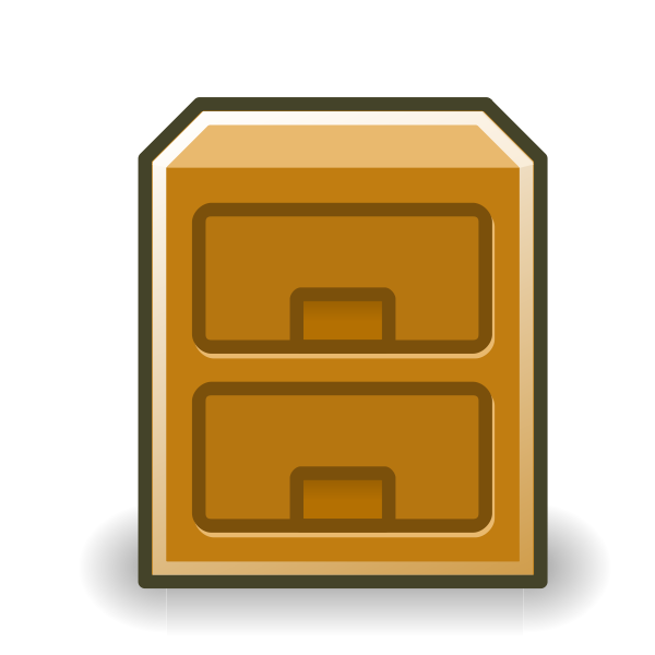 SVG Vector clip art of brown file cabinet