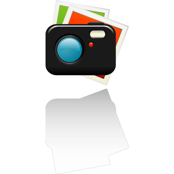 SVG Vector clip art of camera photographs icon