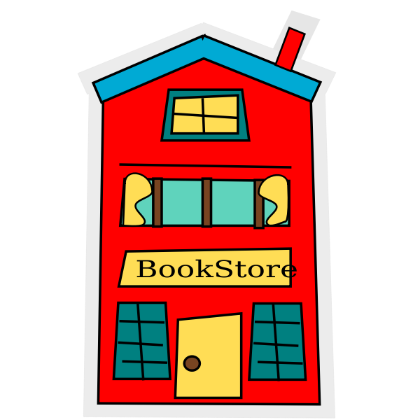 SVG Vector clip art of cartoon bookstore