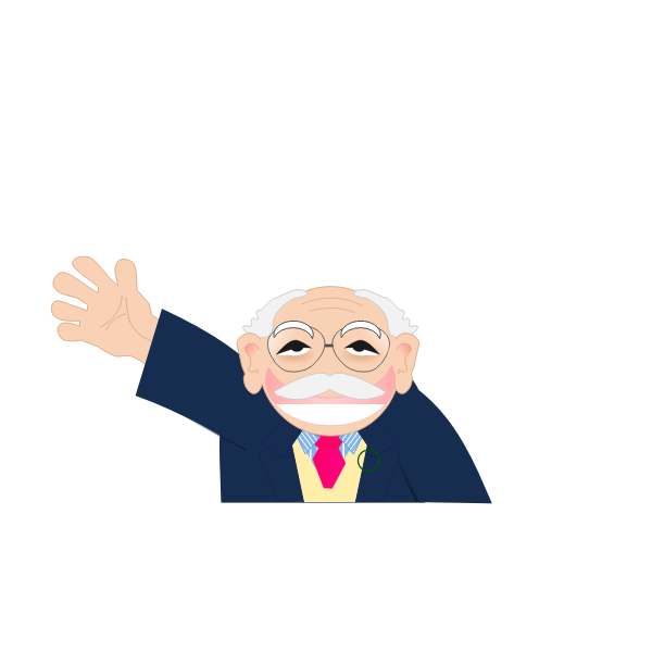 SVG Vector clip art of cartoon old man character