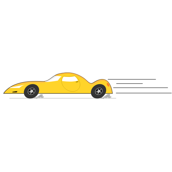 SVG Vector clip art of cartoon yellow car