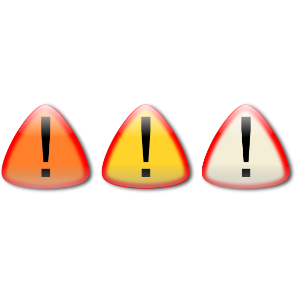SVG Vector clip art of caution buttons