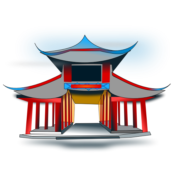 SVG Vector clip art of Chinese house