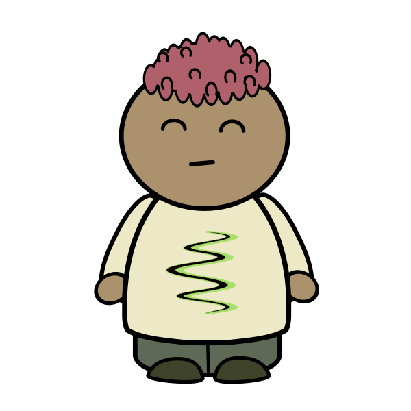 SVG Vector clip art of chubby girl character with expressive face