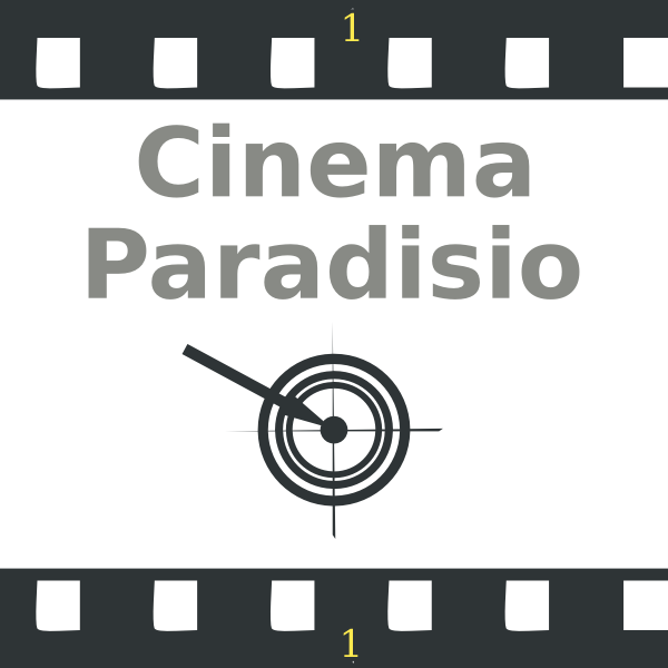 SVG Vector clip art of cinema paradiso on film roll