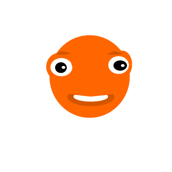 SVG Vector clip art of circle faced character