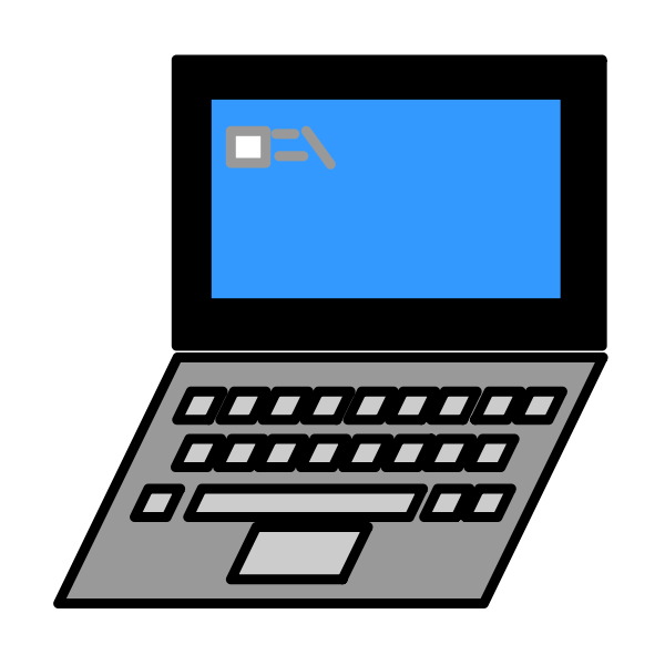 SVG Vector clip art of clean laptop design