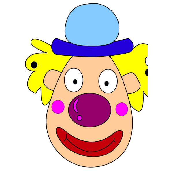 SVG Vector clip art of clown head