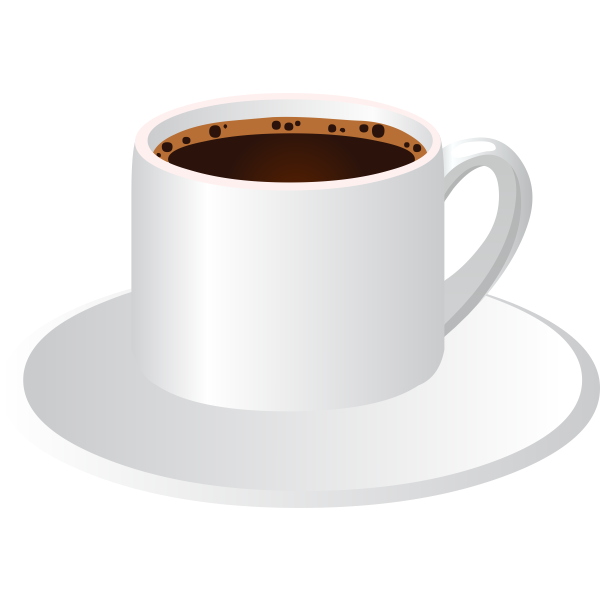 SVG Vector clip art of coffee cup with a saucer