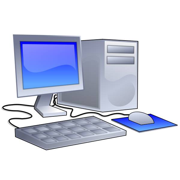 SVG Vector clip art of color PC configuration icon