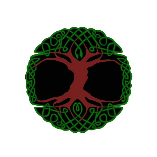 SVG Vector clip art of colored Celtic tree