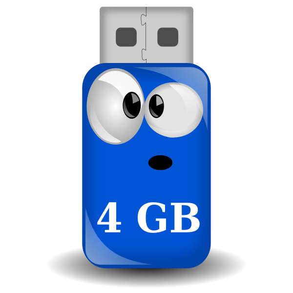 SVG Vector clip art of comic USB stick