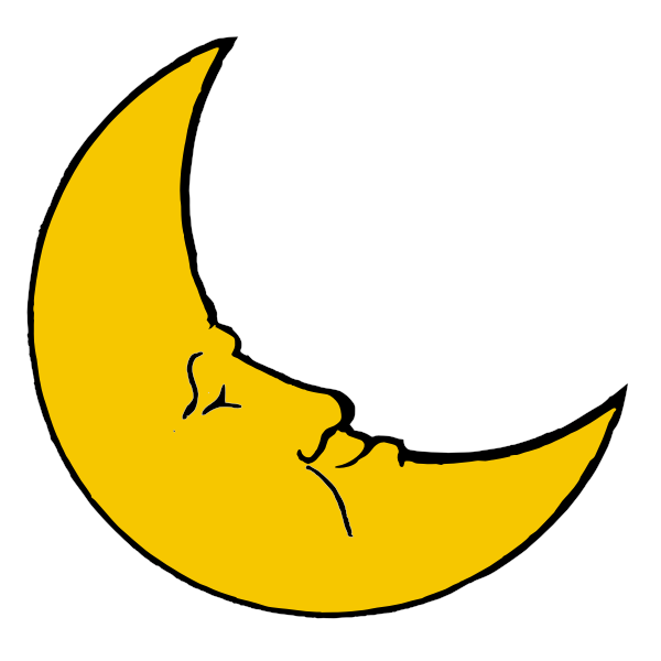 SVG Vector clip art of crescent moon